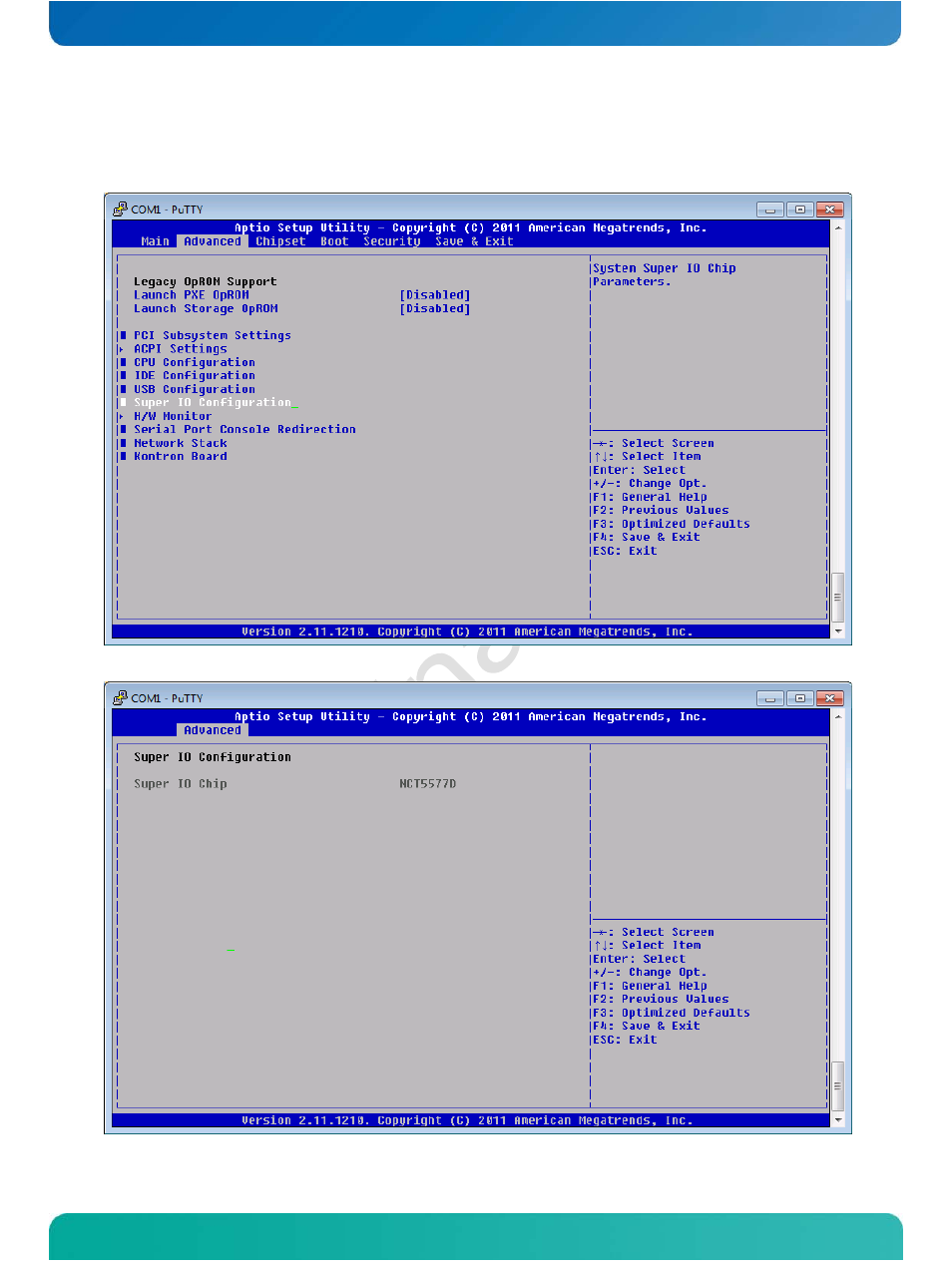 Super i/o configuration | Kontron COMe-cOHXX User Manual | Page 88 / 168