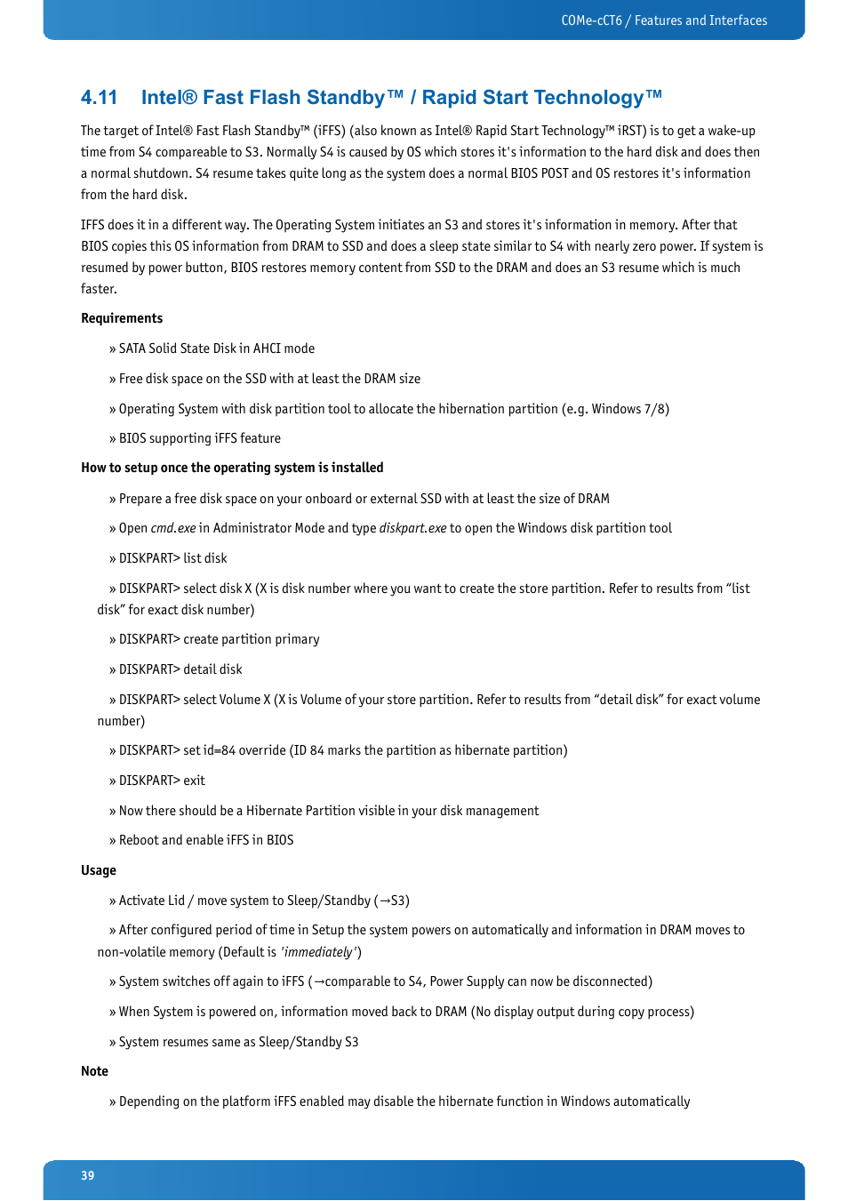 Kontron COMe-cCT6 User Manual | Page 39 / 110