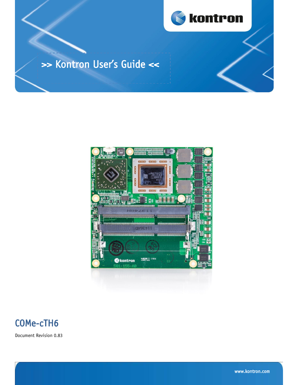 Kontron COMe-cTH6 User Manual | 83 pages