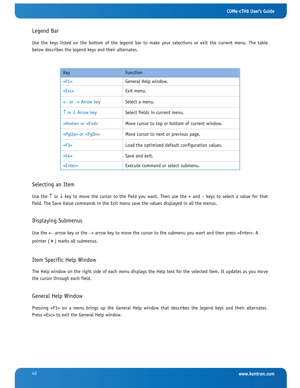 Kontron COMe-cTH6 User Manual | Page 48 / 83
