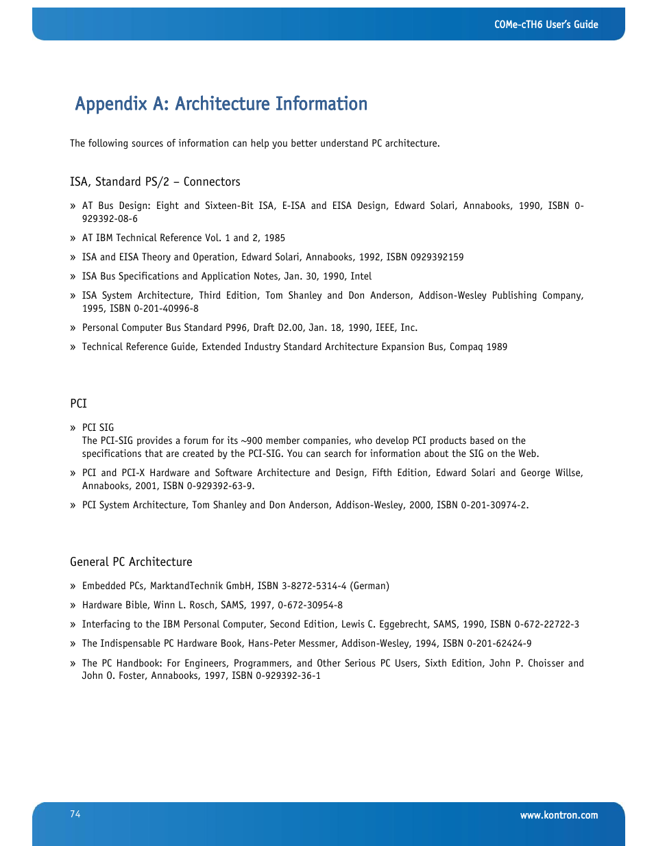 Appendix a: architecture information | Kontron COMe-cTH6 User Manual | Page 80 / 83