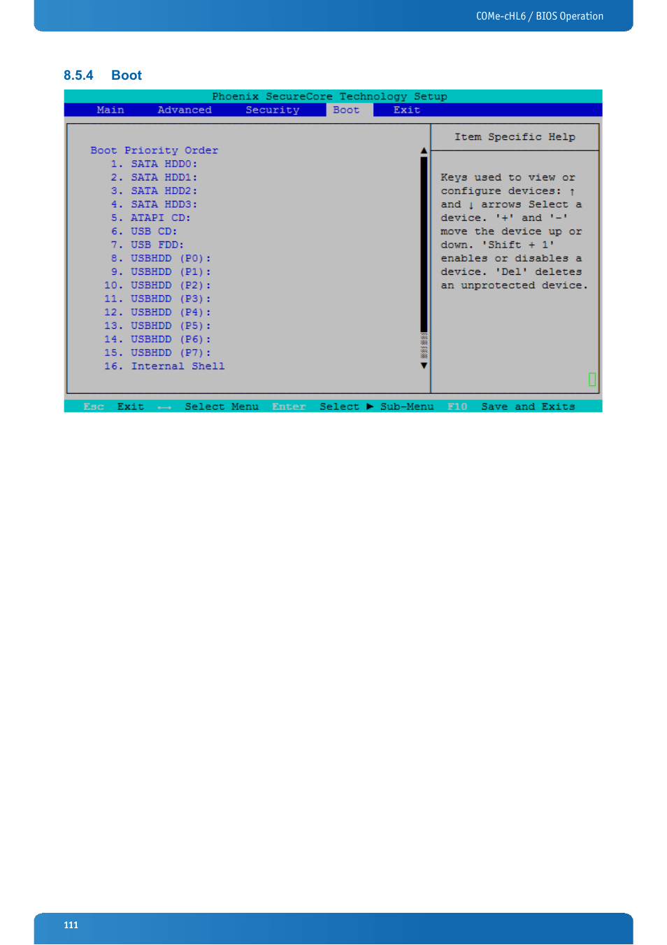 4 boot, Boot | Kontron COMe-cHL6 User Manual | Page 111 / 113