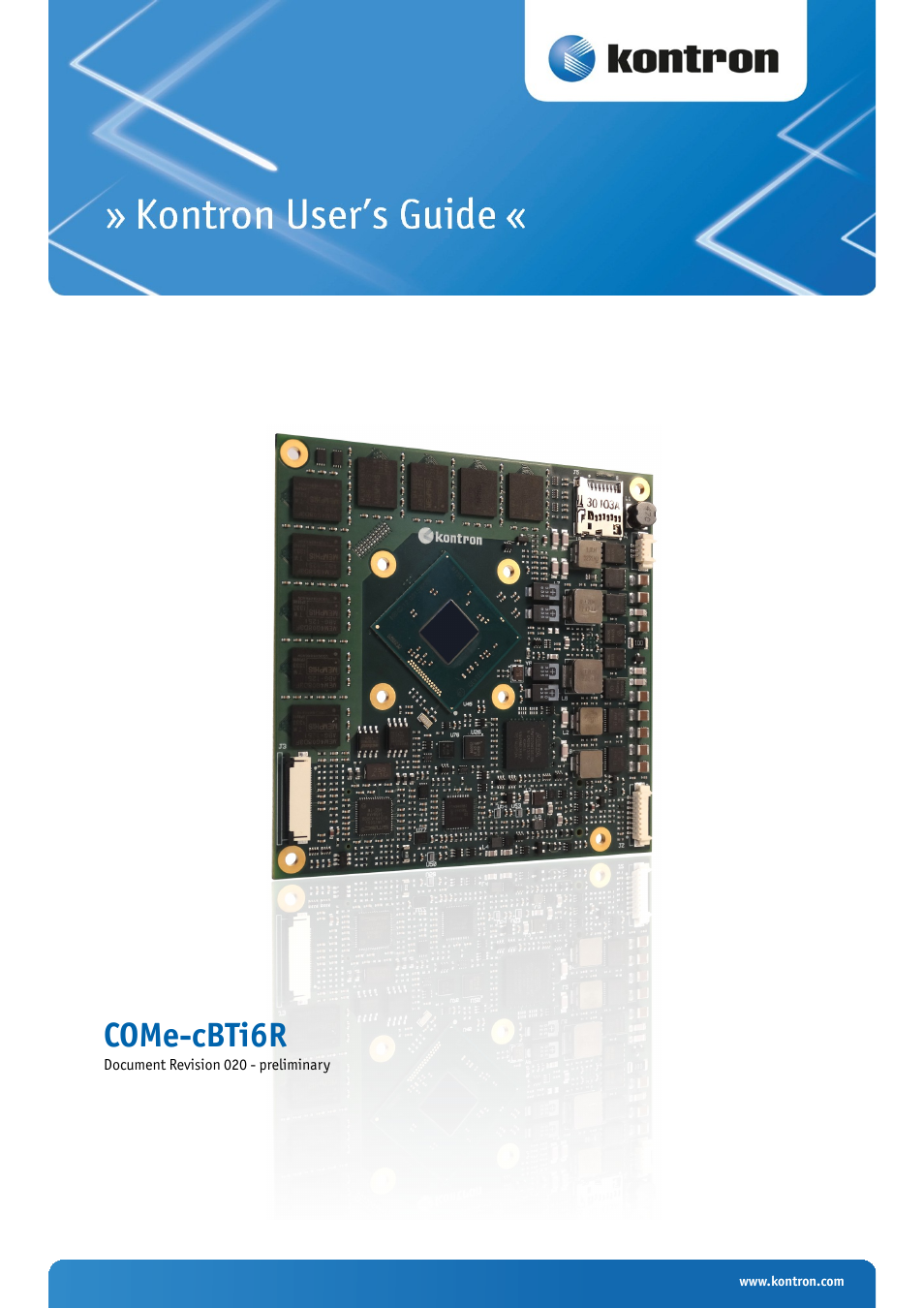 Kontron COMe-cBTi6R User Manual | 60 pages