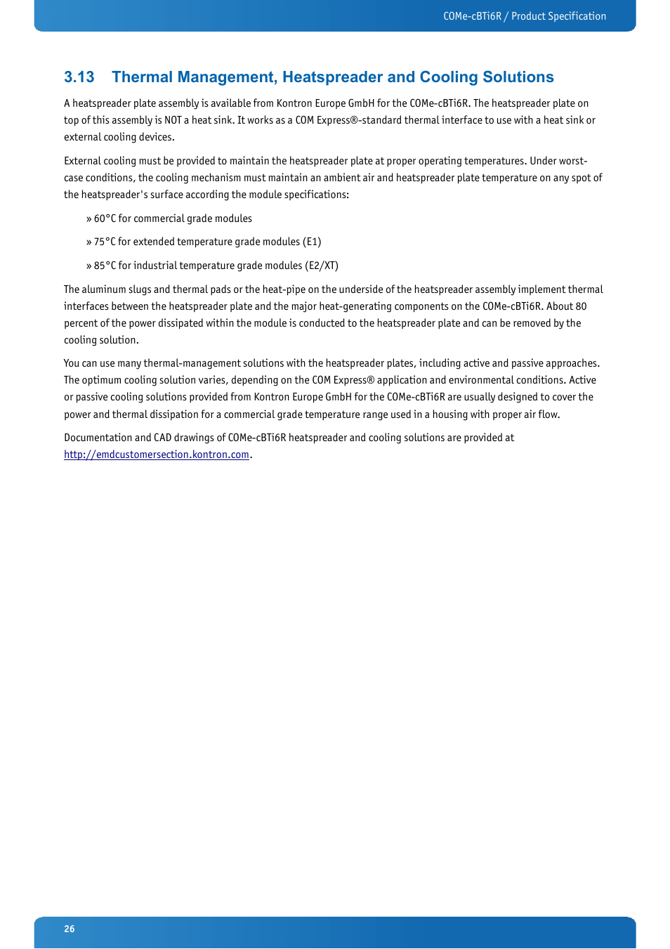 Kontron COMe-cBTi6R User Manual | Page 26 / 60