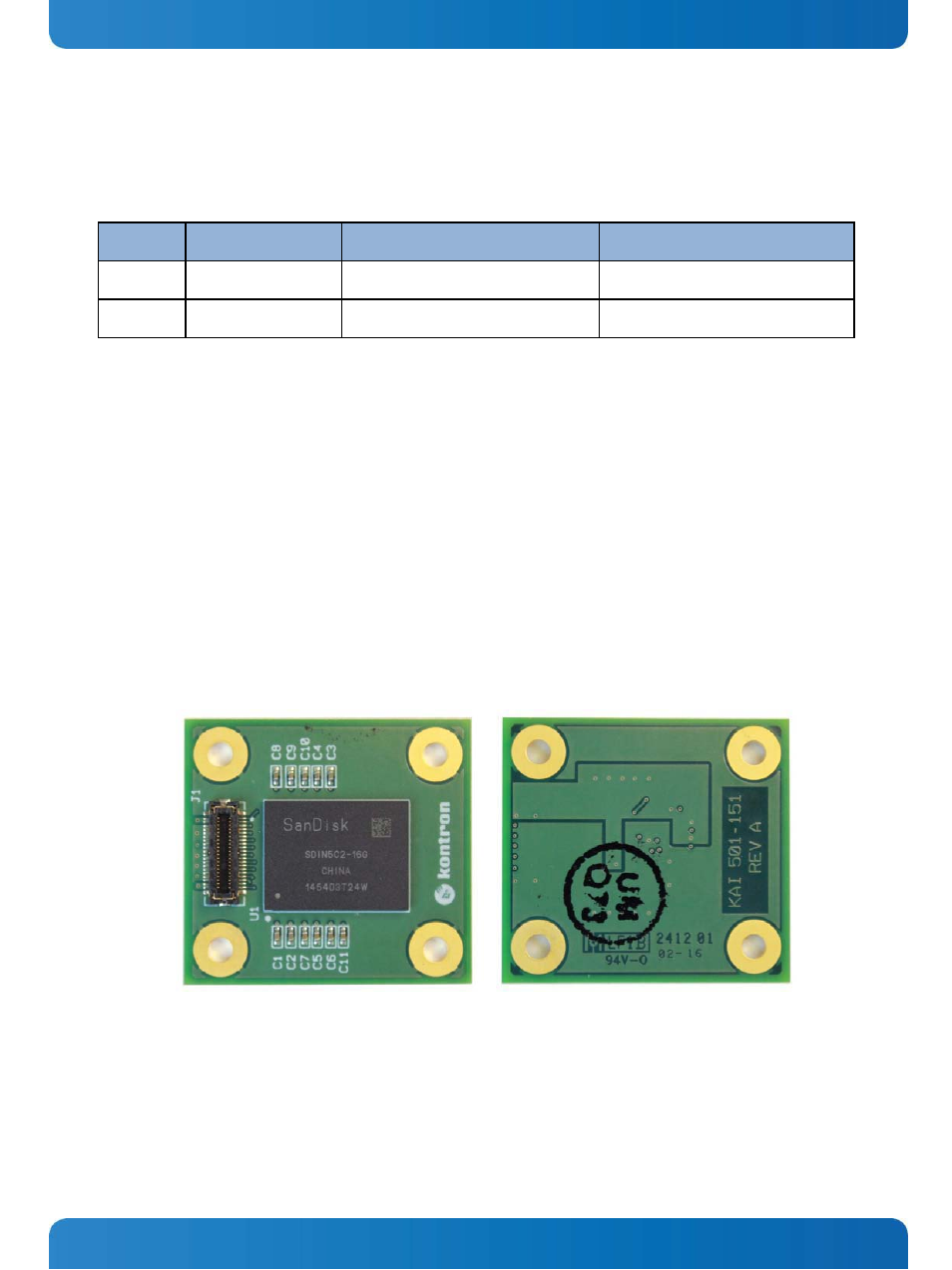 12 mmc mezzanine, Figure 12. emmc mezzanine card, Mmc mezzanine | Kontron SMARC Evaluation Carrier User Manual | Page 48 / 74