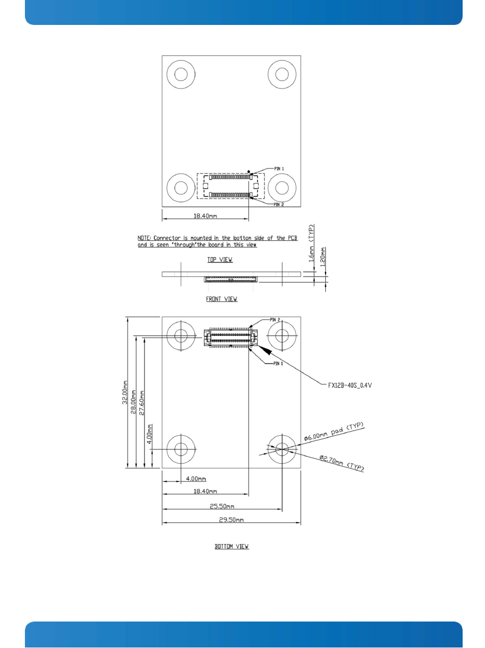 Figure 13. emmc mezzanine card outline | Kontron SMARC Evaluation Carrier User Manual | Page 49 / 74