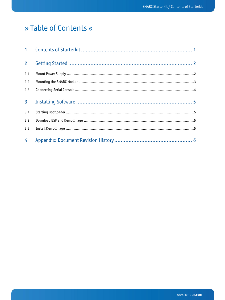 Kontron SMARC Starterkit User Manual | Page 2 / 8