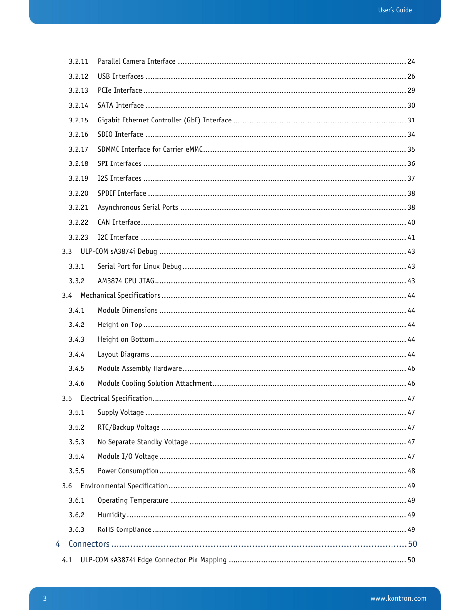 Kontron SMARC-sA3874i User Manual | Page 3 / 80