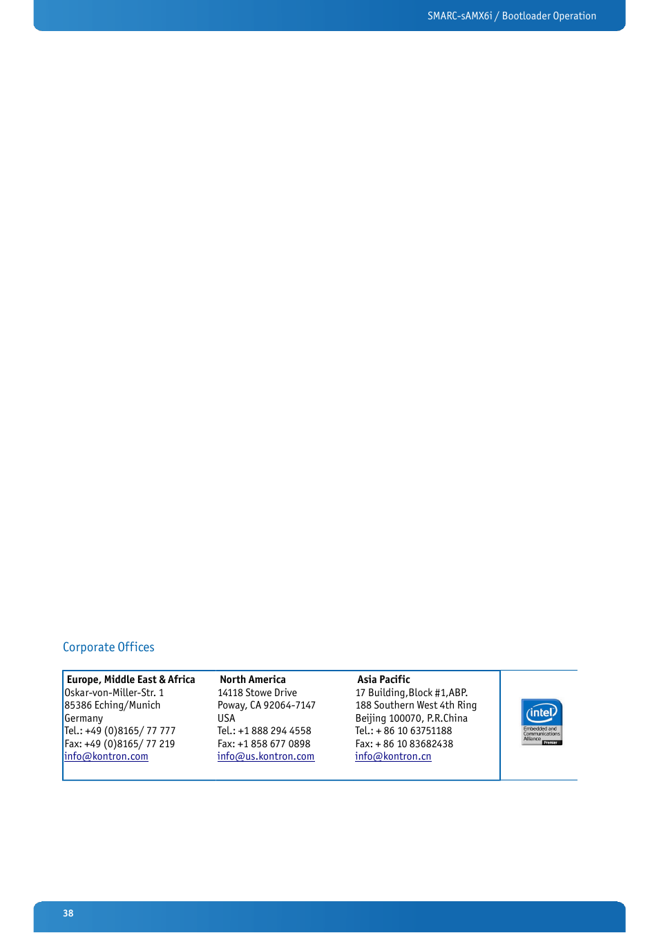 Kontron SMARC-sAMX6i User Manual | Page 38 / 38