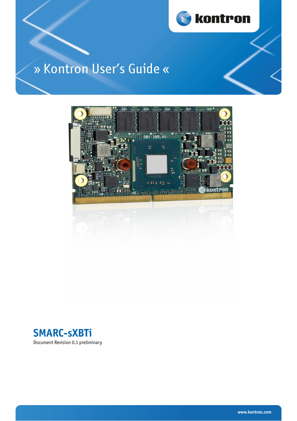 Kontron SMARC-sXBTi User Manual | 36 pages