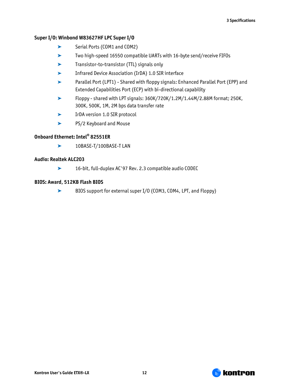 Kontron ETX-LX User Manual | Page 12 / 71