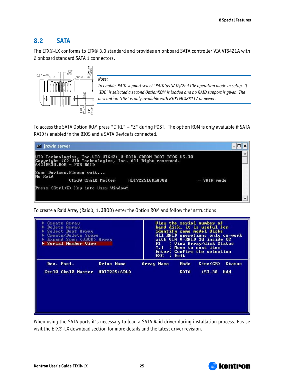 Sata, 2 sata | Kontron ETX-LX User Manual | Page 25 / 71