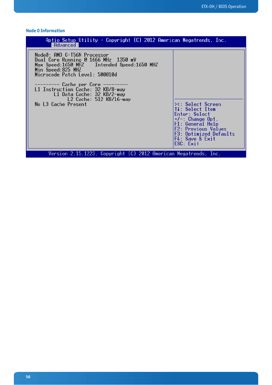 Node 0 information | Kontron ETX-OH User Manual | Page 56 / 100