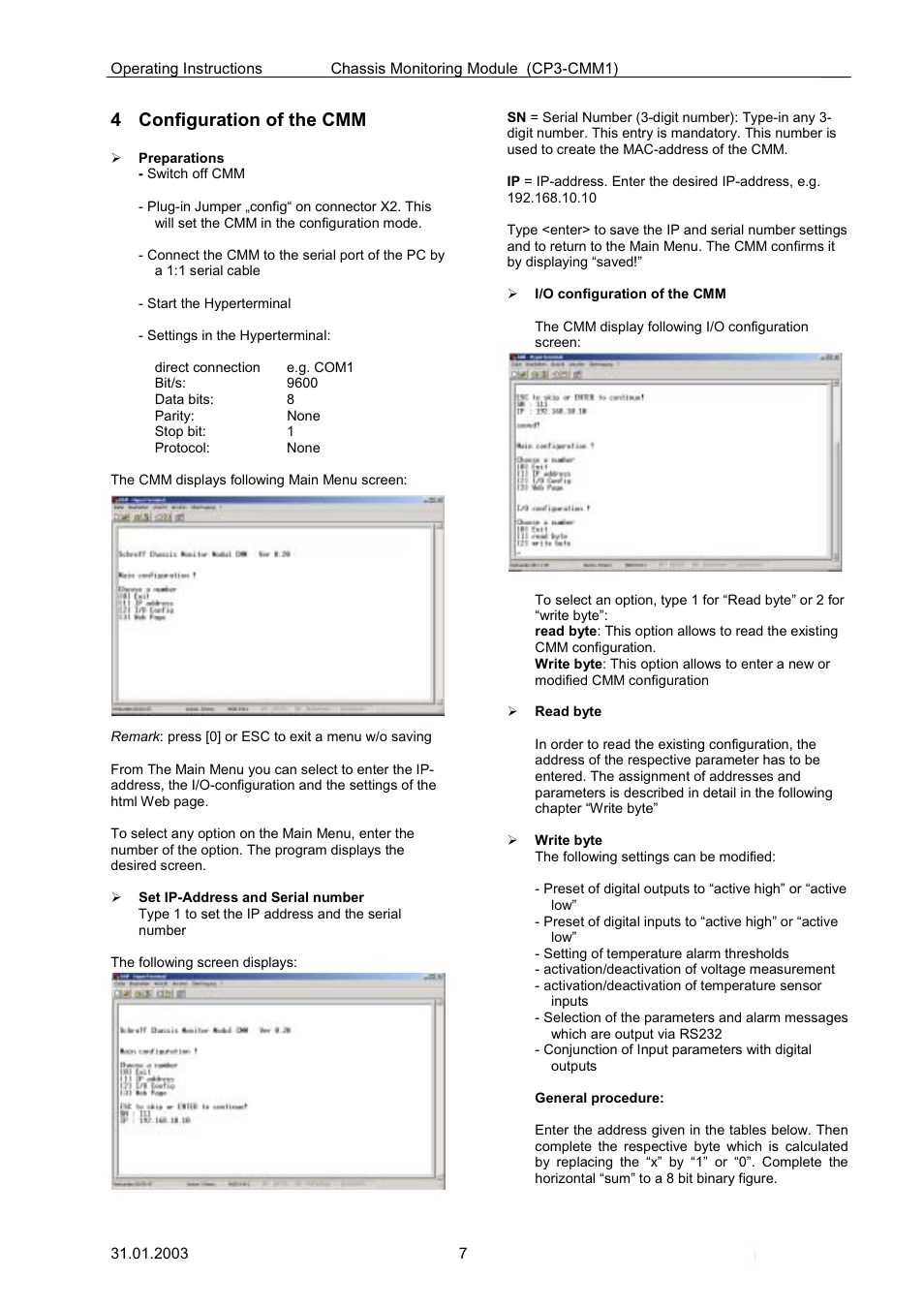 4 configuration of the cmm | Kontron CP3-CMM1 User Manual | Page 7 / 10