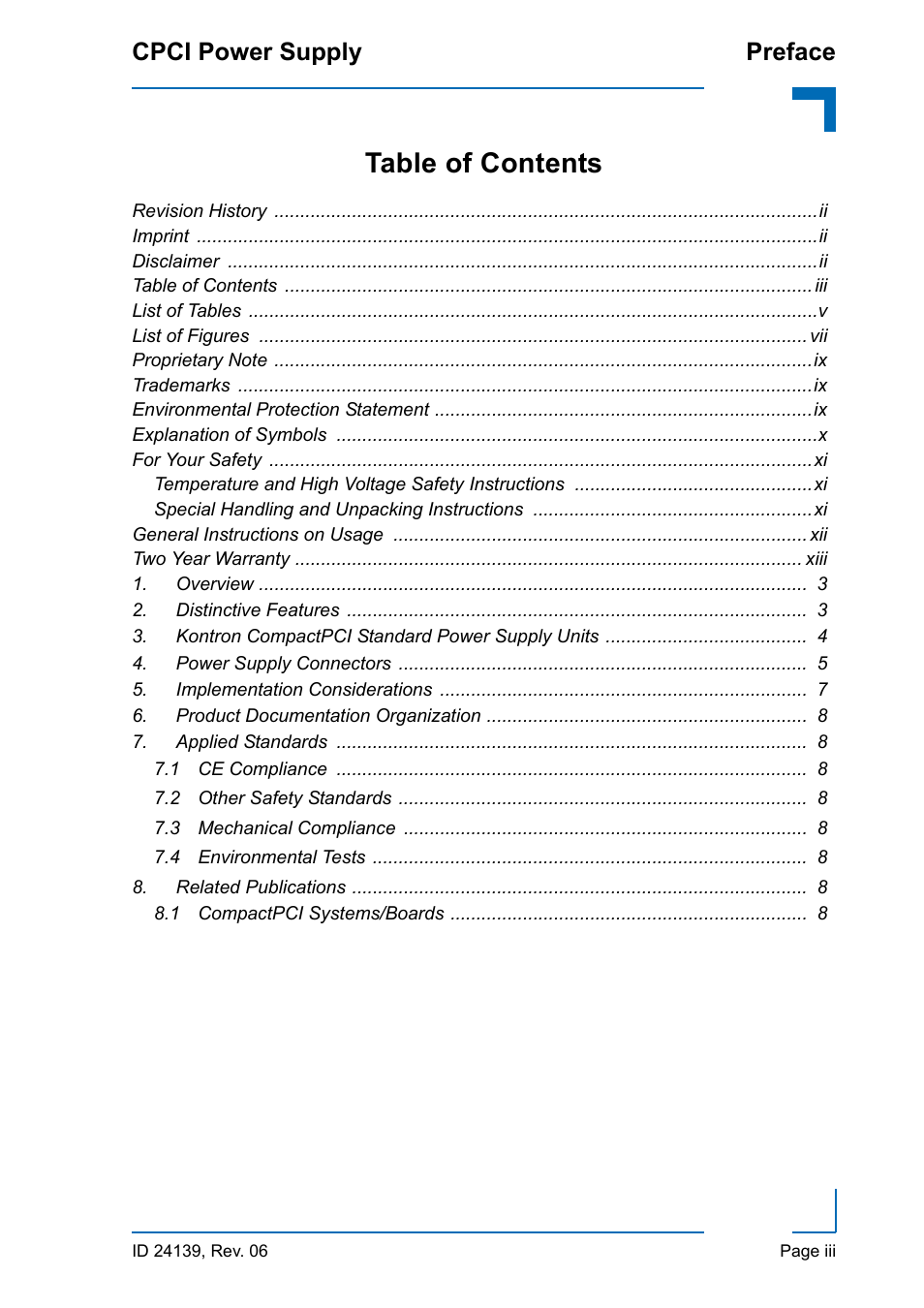 Kontron CPCI User Manual | Page 3 / 22