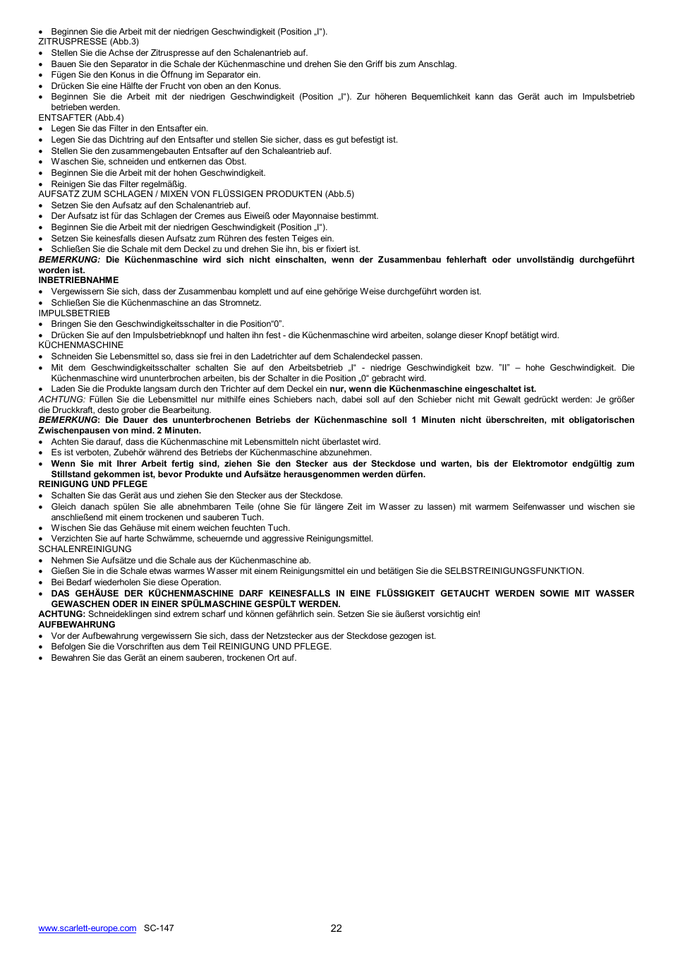 Scarlett SC-147 User Manual | Page 22 / 22