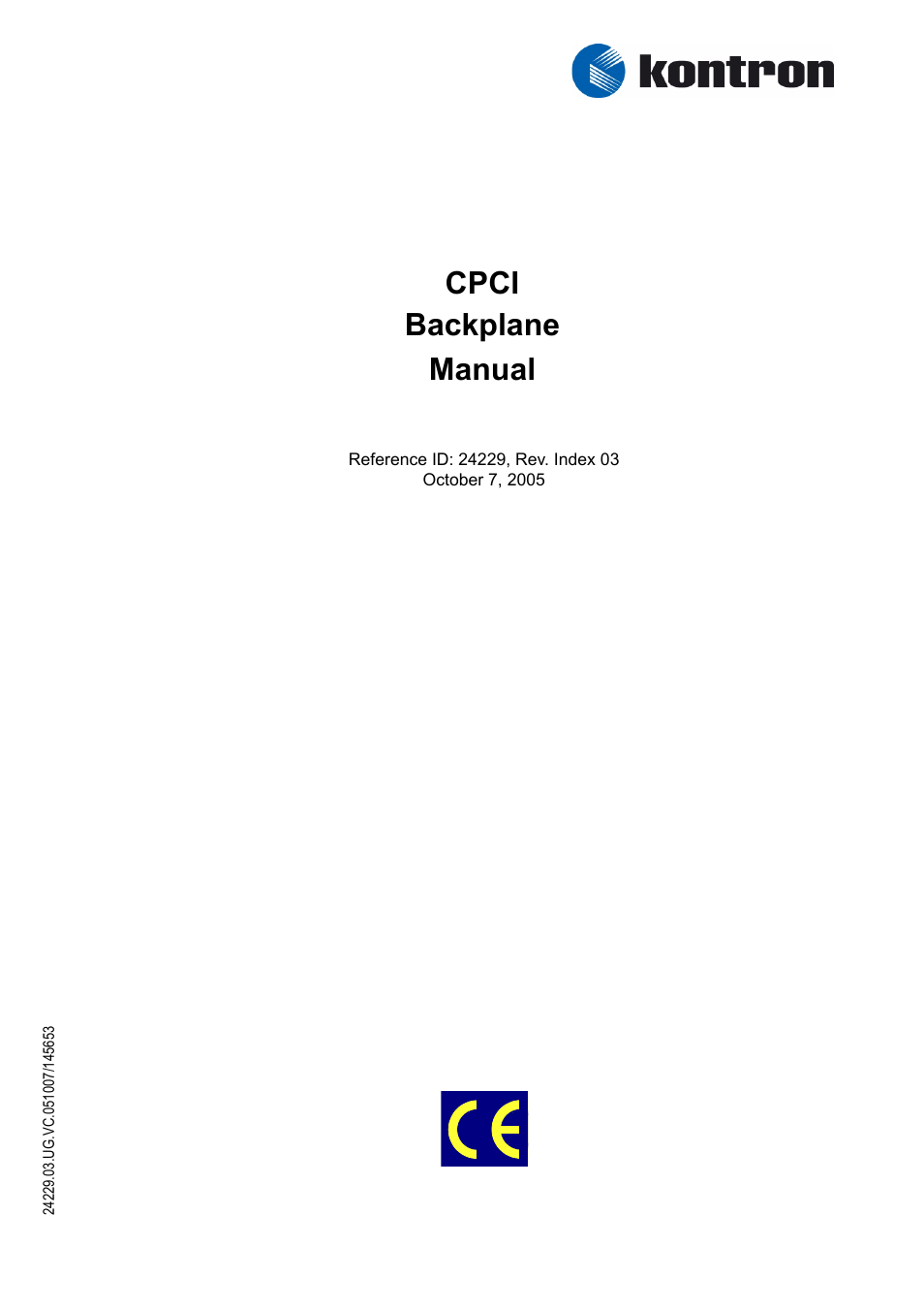 Kontron CPCI Backplane User Manual | 30 pages