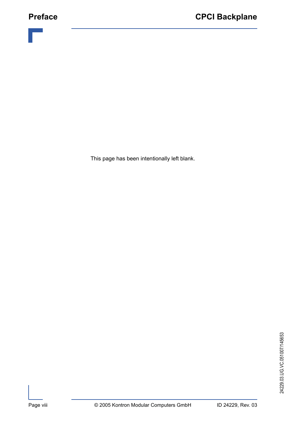 Preface cpci backplane | Kontron CPCI Backplane User Manual | Page 8 / 30