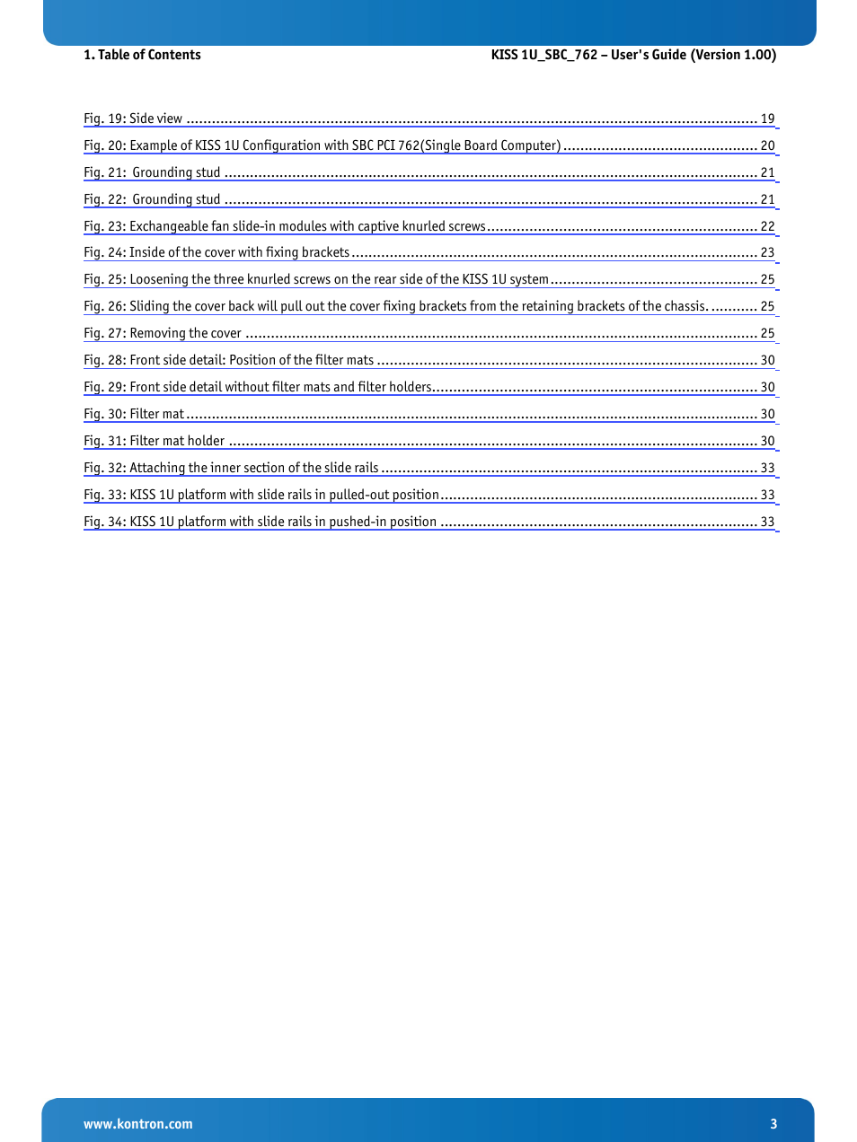 Kontron KISS 1U PCI 762 User Manual | Page 5 / 41