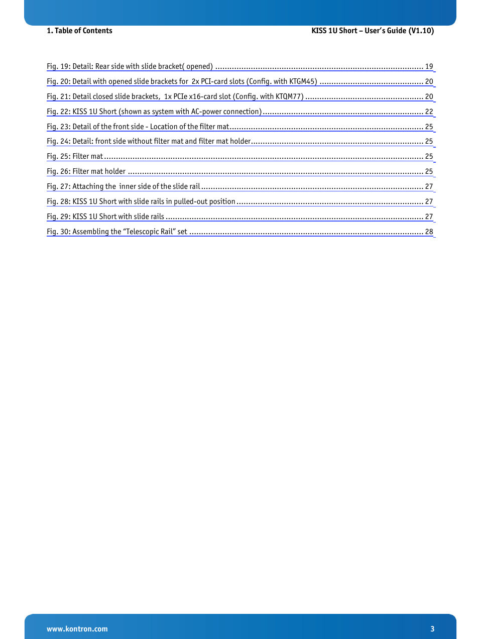 Kontron KISS 1U Short KTQM77 Users Guide User Manual | Page 5 / 37