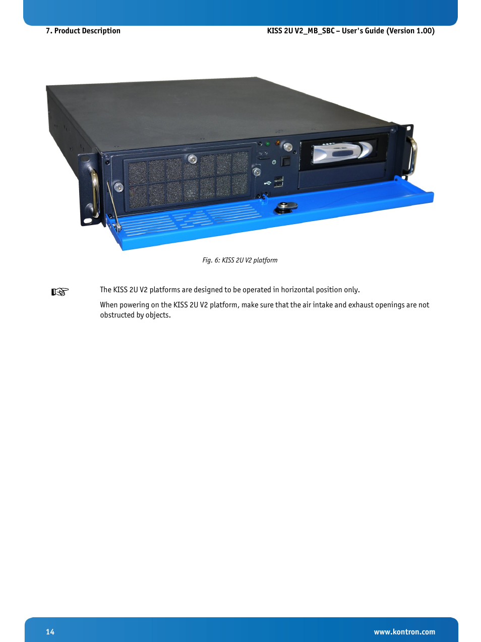 Fig. 6: kiss 2u v2 platform | Kontron KISS 2U KTQ87 User Manual | Page 16 / 49