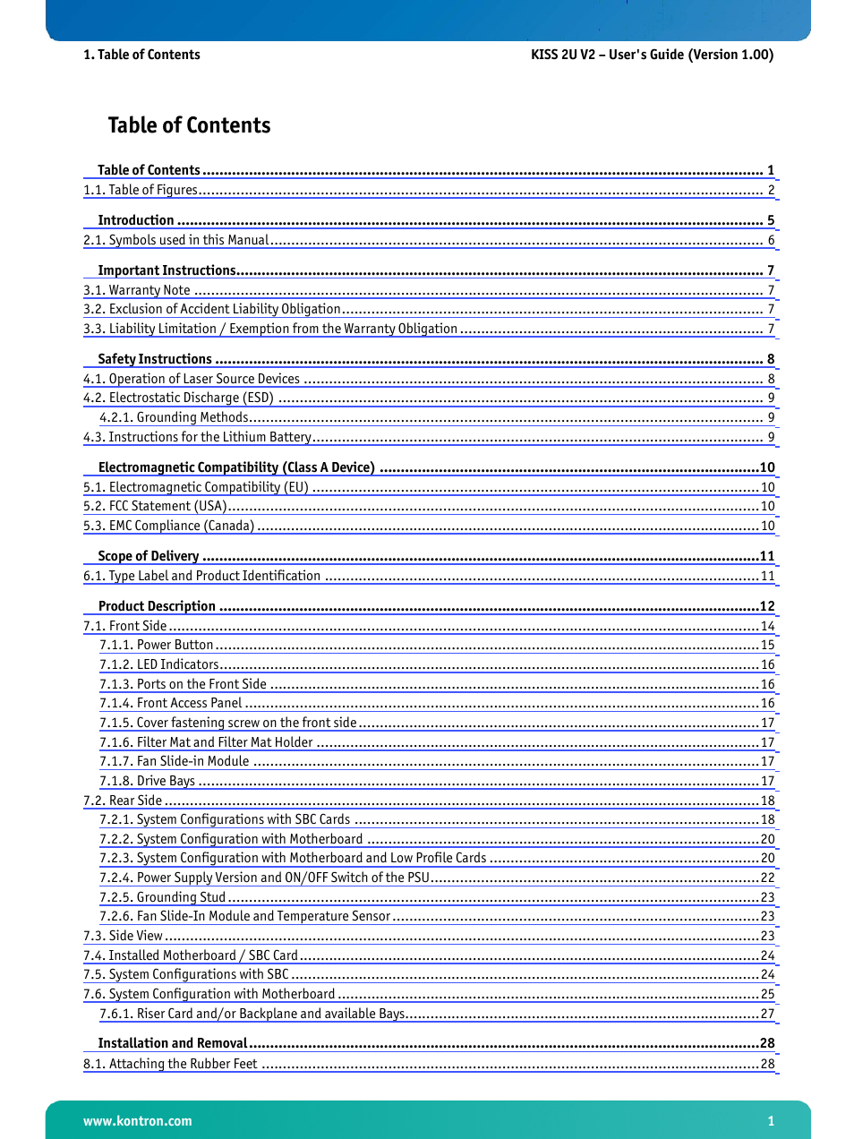 Kontron KISS 2U X9SCM Low profile User Manual | Page 3 / 50