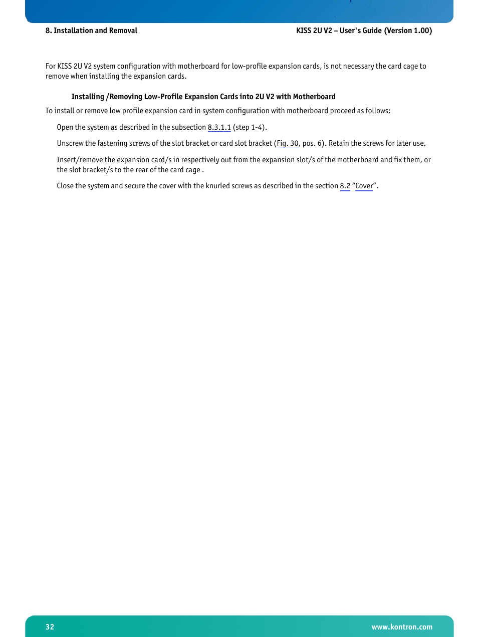 Kontron KISS 2U X9SCM Low profile User Manual | Page 34 / 50