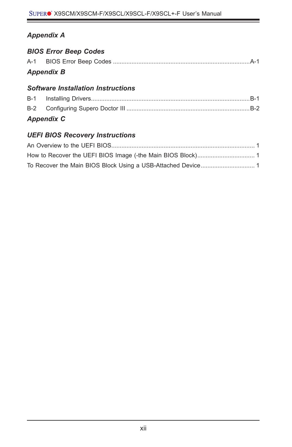 Kontron X9SCL+-F User Manual | Page 12 / 105