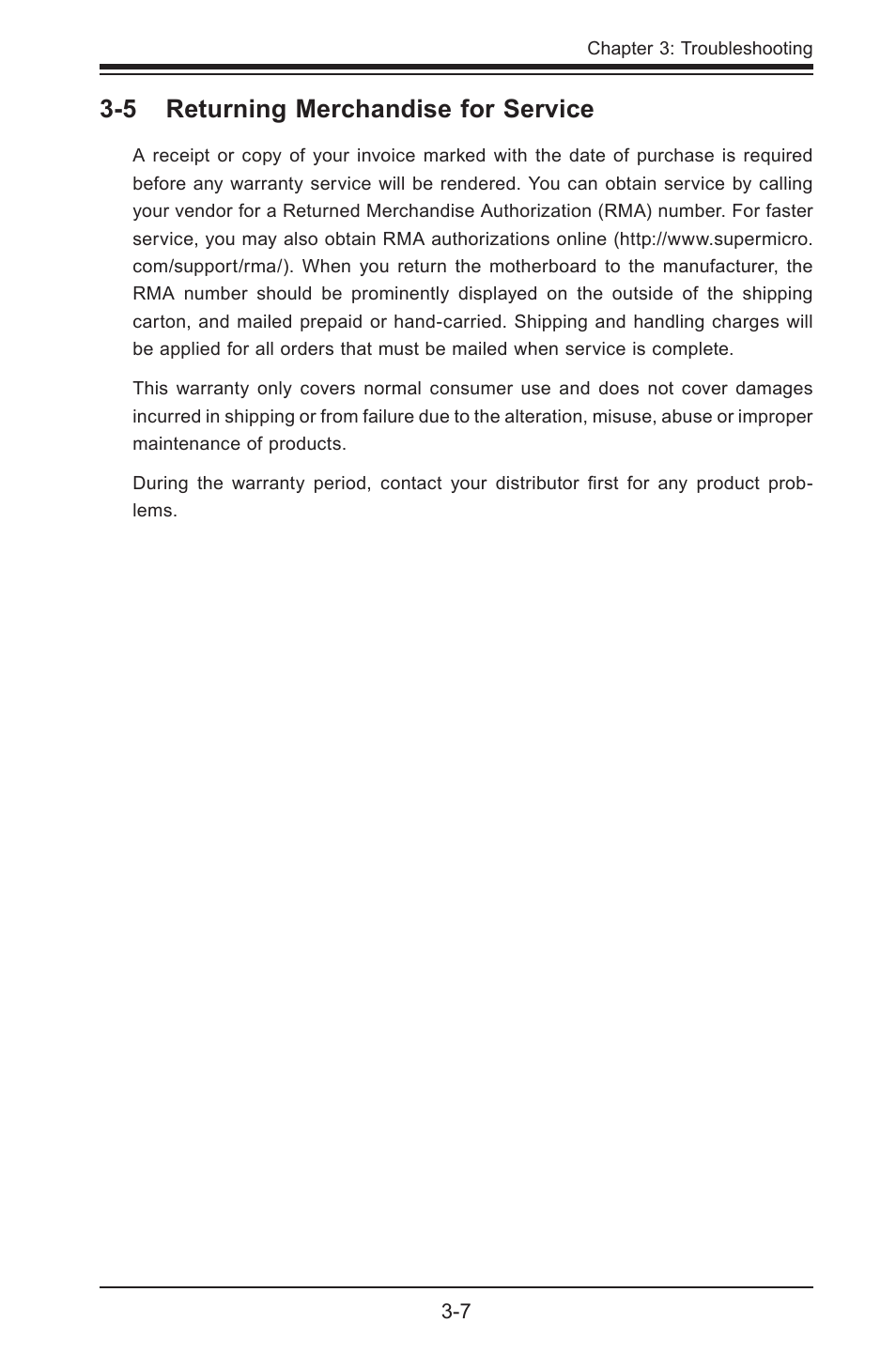 5 returning merchandise for service | Kontron X9SCL+-F User Manual | Page 71 / 105