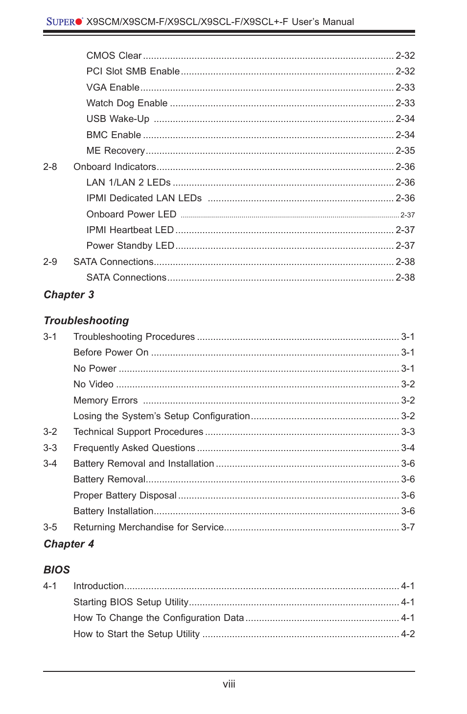 Kontron X9SCL+-F User Manual | Page 8 / 105