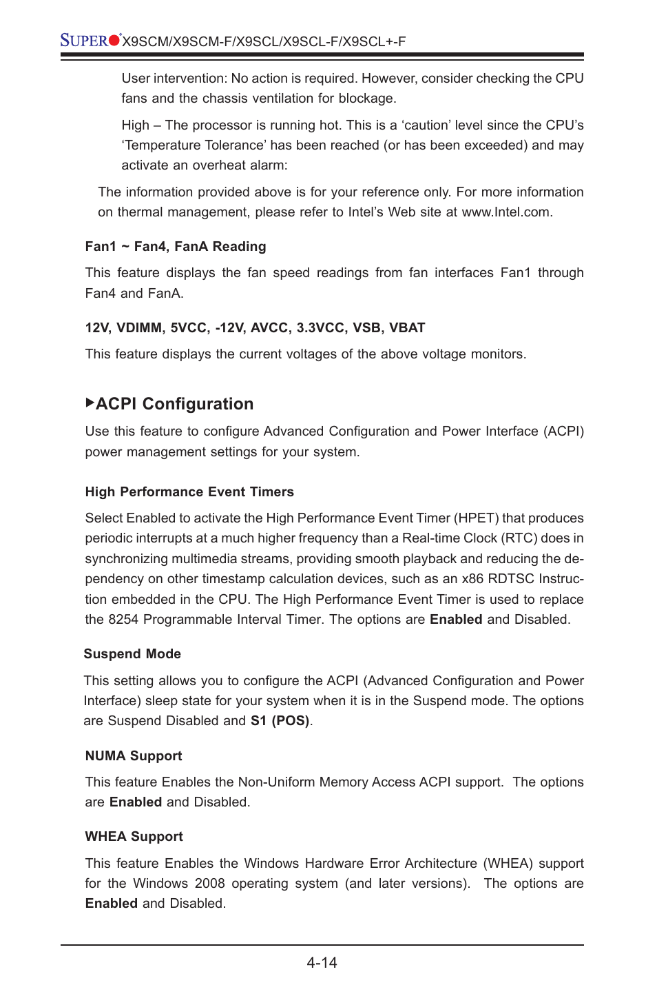 Acpi configuration | Kontron X9SCL+-F User Manual | Page 86 / 105