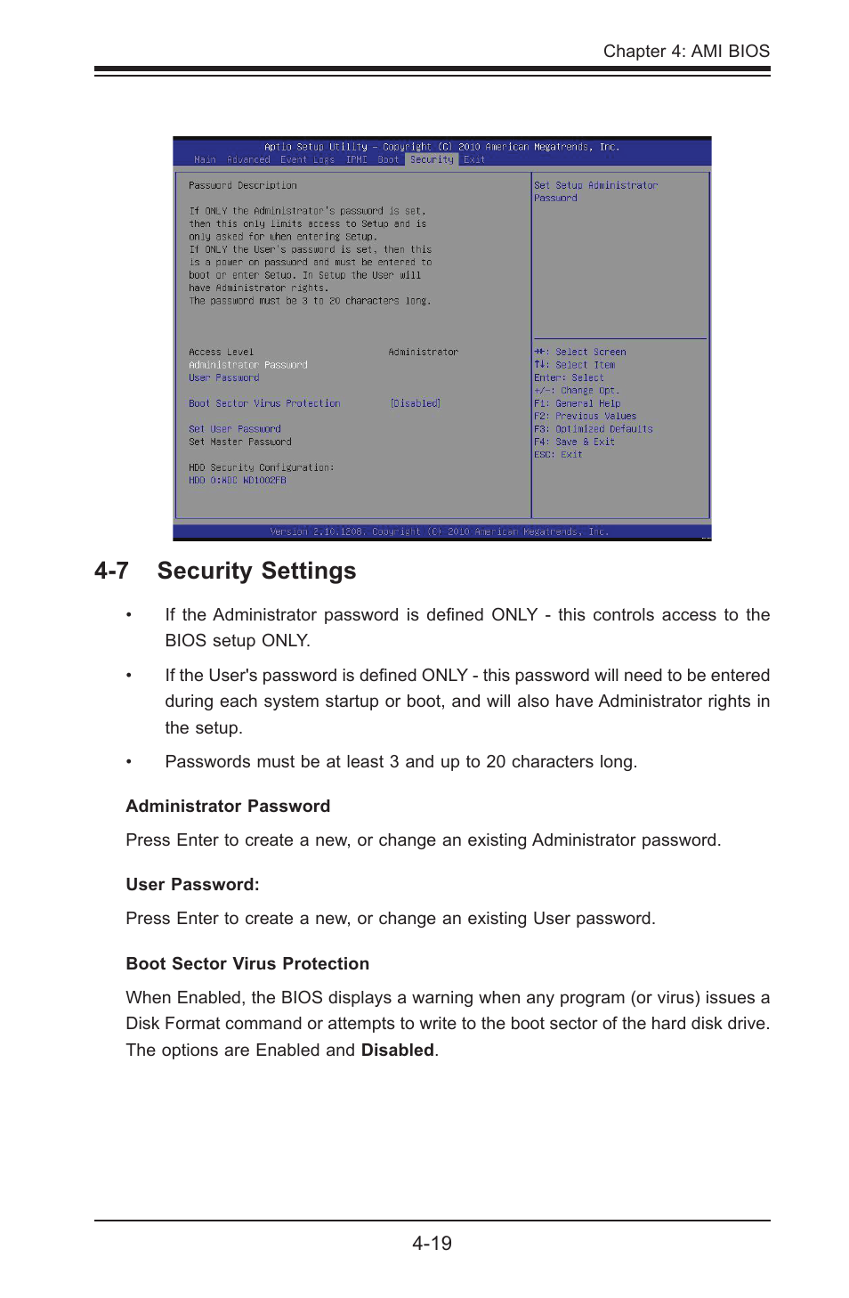 7 security settings | Kontron X9SCL+-F User Manual | Page 91 / 105