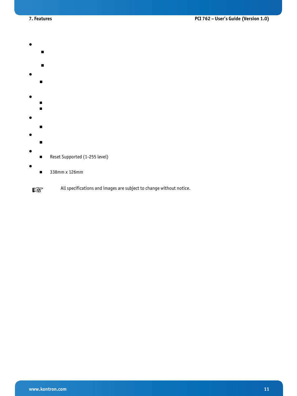 Kontron KISS 2U PCI 762 User Manual | Page 13 / 84