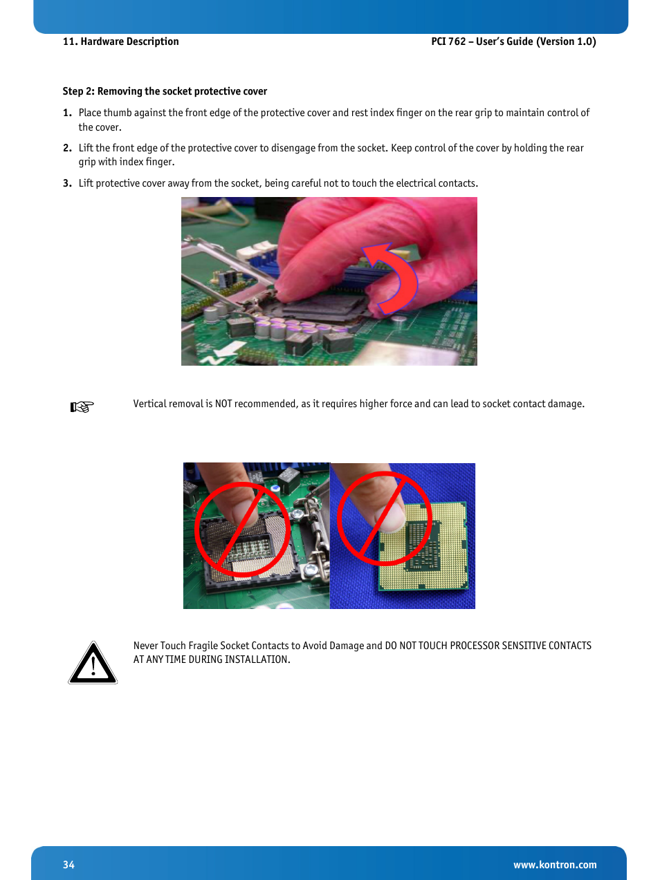 Kontron KISS 2U PCI 762 User Manual | Page 36 / 84