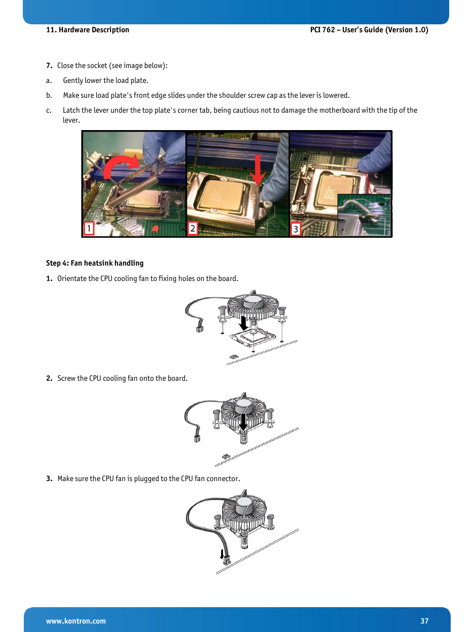 Kontron KISS 2U PCI 762 User Manual | Page 39 / 84