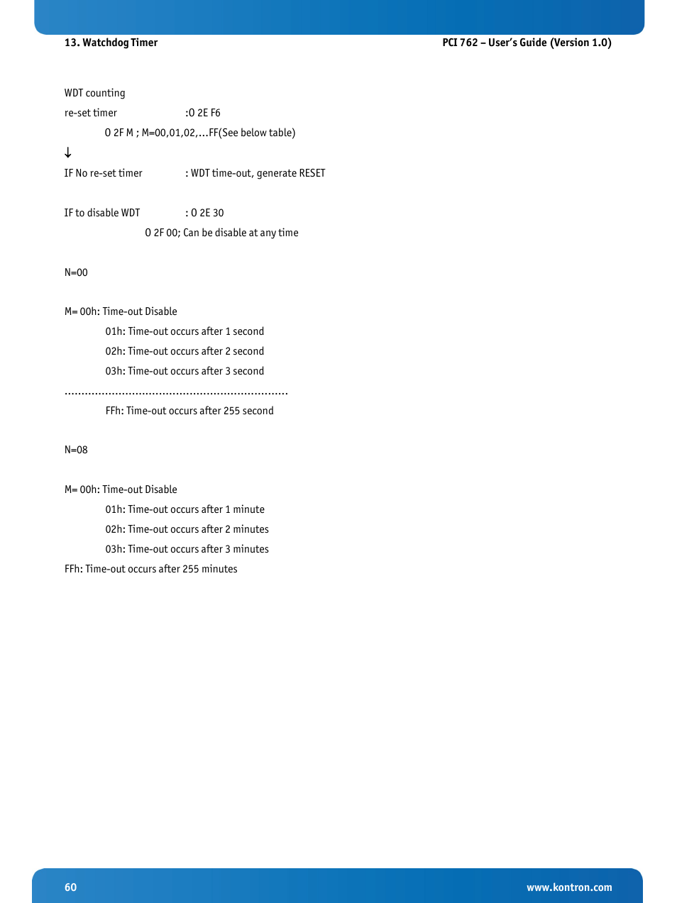 Kontron KISS 2U PCI 762 User Manual | Page 62 / 84