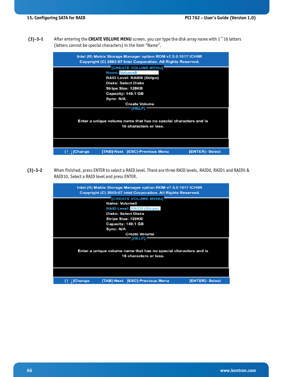 Kontron KISS 2U PCI 762 User Manual | Page 68 / 84