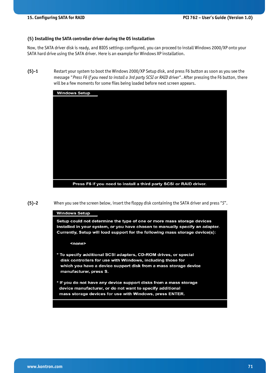 Kontron KISS 2U PCI 762 User Manual | Page 73 / 84