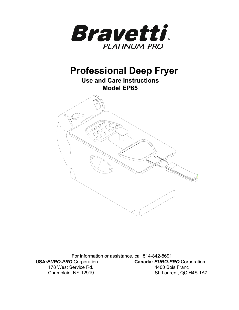 Bravetti PLATINUM PRO EP65 User Manual | 14 pages