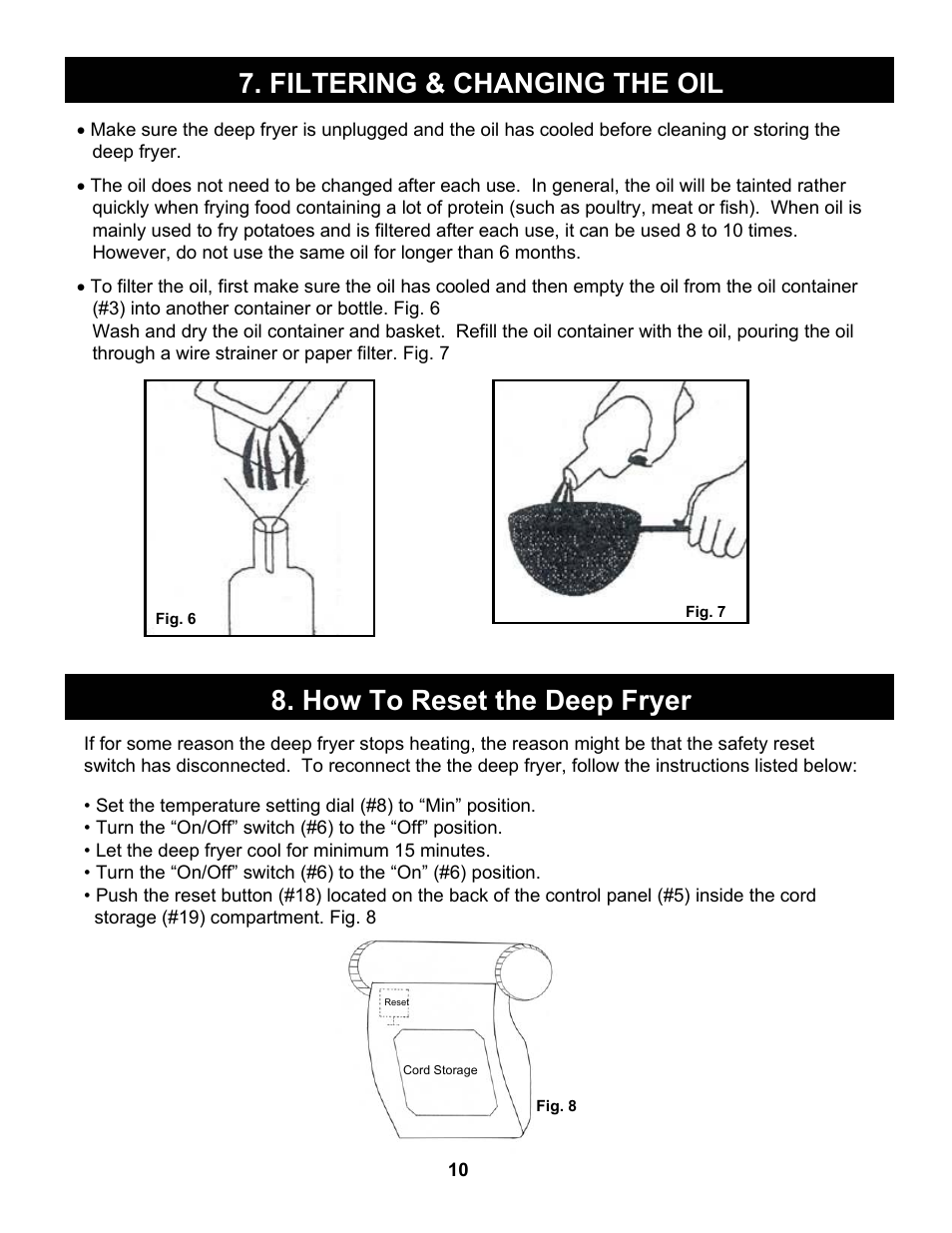 Filtering & changing the oil, How to reset the deep fryer | Bravetti PLATINUM PRO EP65 User Manual | Page 12 / 14