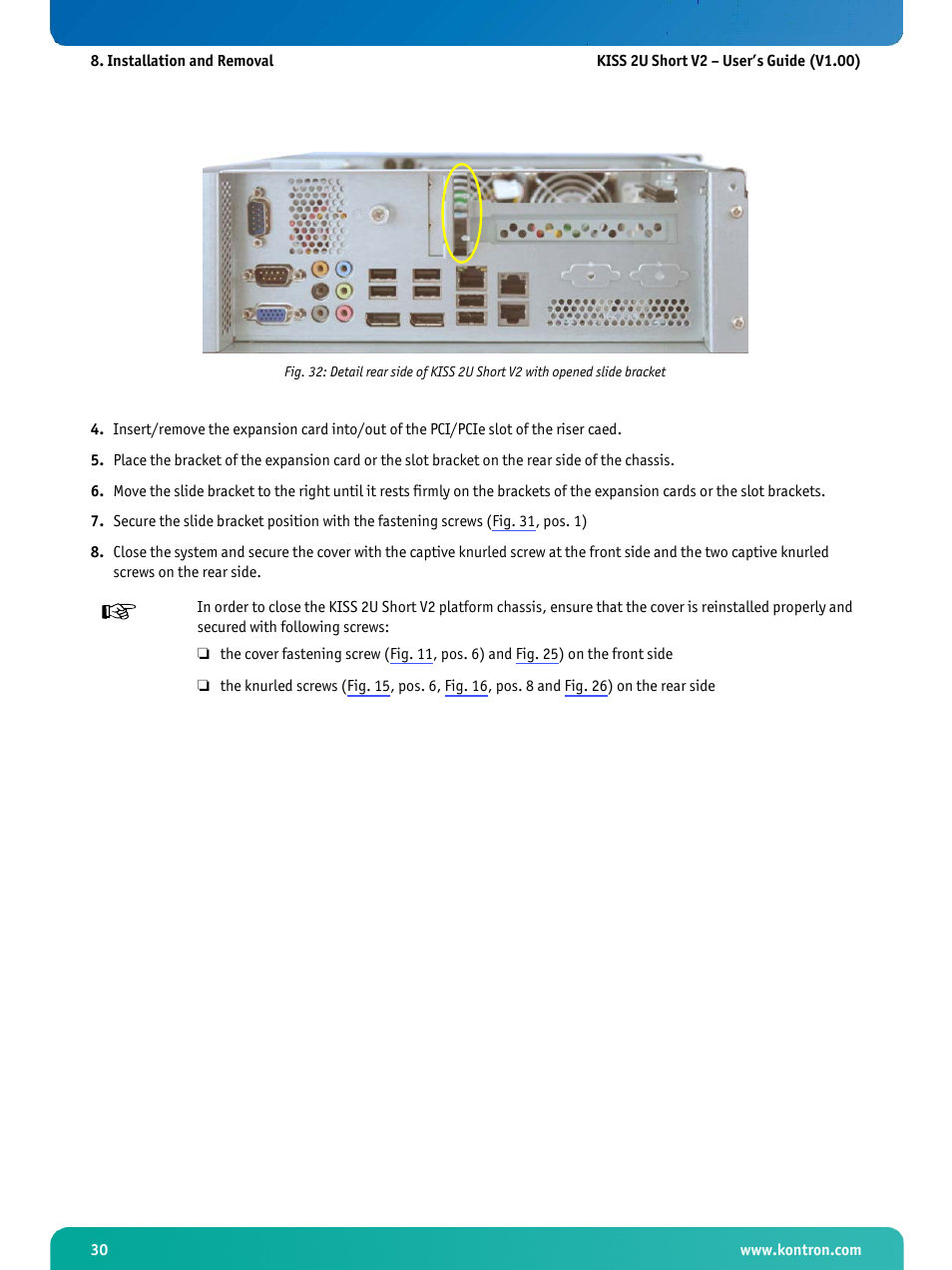 Kontron KISS 2U Short KTQ67 User Manual | Page 32 / 48