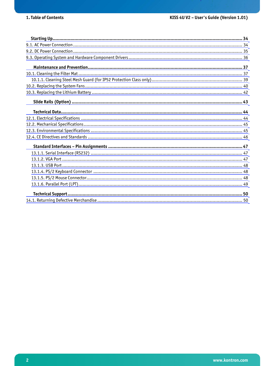Kontron KISS 4U X9SCAF User Manual | Page 3 / 51
