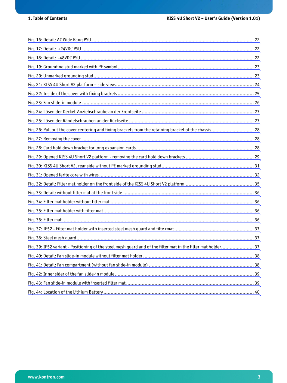 Kontron KISS 4U Short KTQ67Flex User Manual | Page 5 / 49