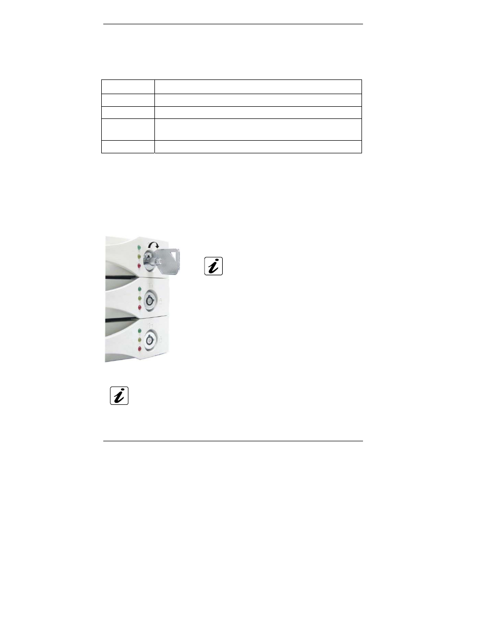 Disk activity led-indicators, Drive carrier lock | Kontron KISS Stor 0/5 User Manual | Page 21 / 58