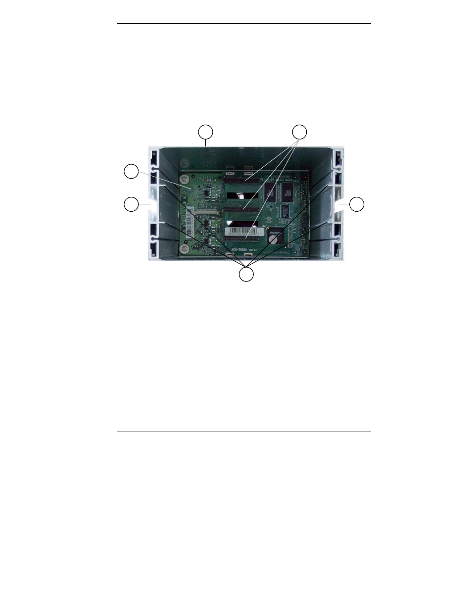 Rail channel, Guide ribs for drive carriers, Docking connectors for the drive carriers | Kontron KISS Stor 0/5 User Manual | Page 26 / 58