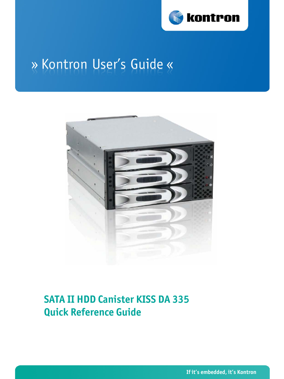 Kontron KISS DA335 User Manual | 10 pages