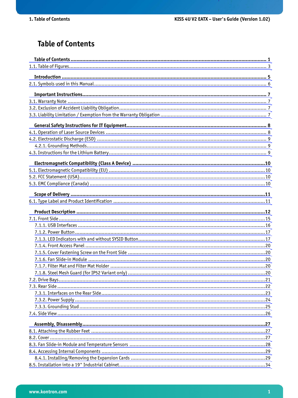 Kontron KISS 4U X9DR3 User Manual | Page 3 / 52