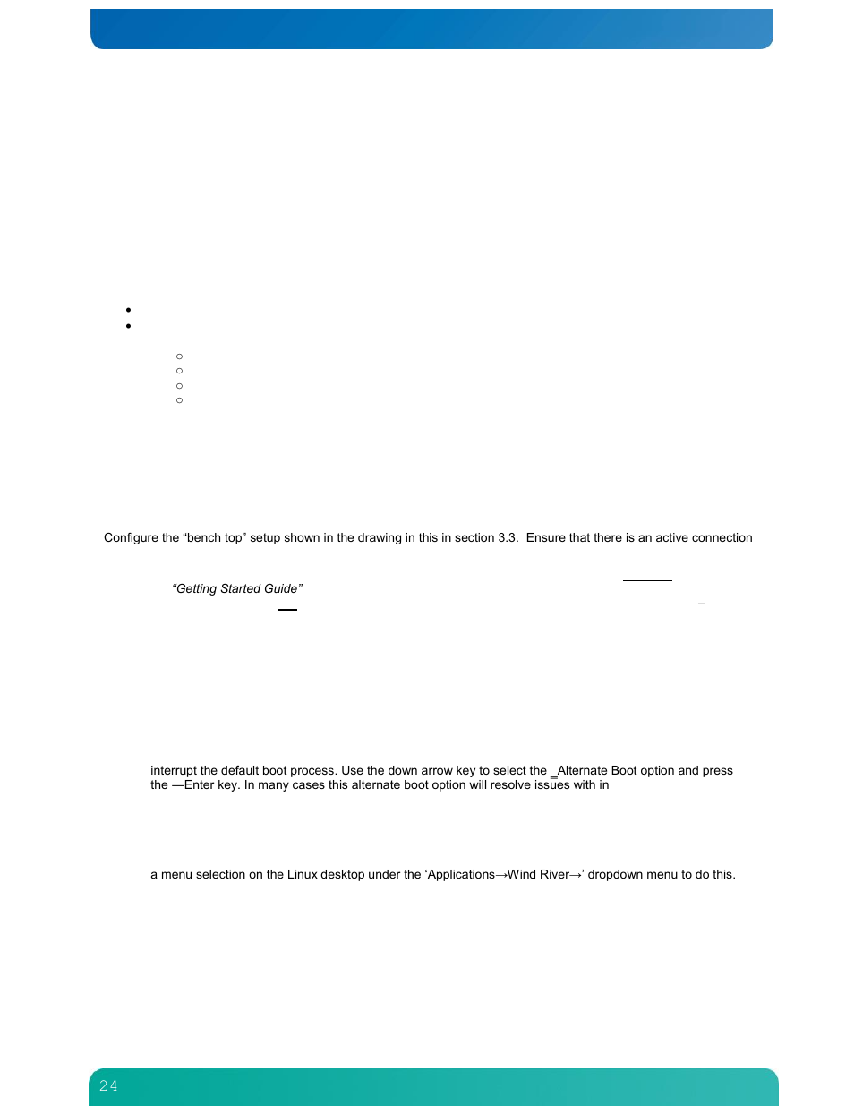 9 changing the bios, 10 start ami® aptio setup utility, 11 wind river bench top procedure | 12 drivers/utilities/command support | Kontron M2M Smart Services Developer Kit User Manual User Manual | Page 24 / 49