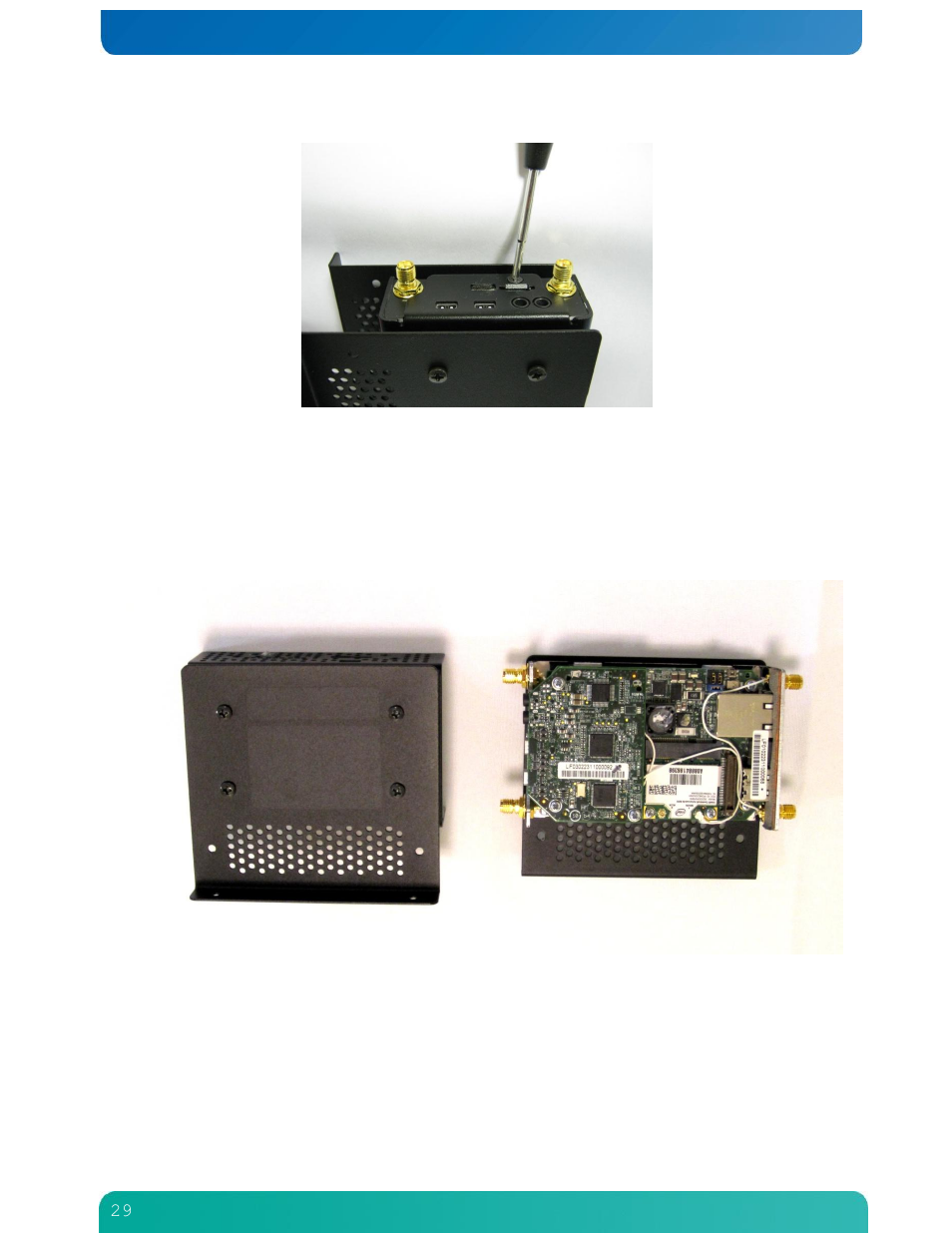 6 removing the av card | Kontron M2M Smart Services Developer Kit User Manual User Manual | Page 29 / 49