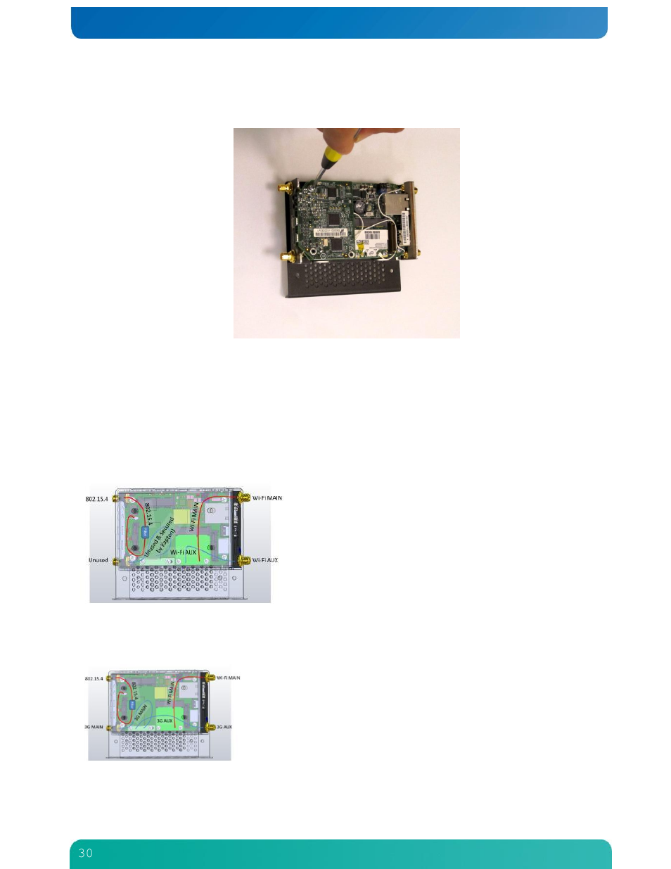 7 antenna cable routing | Kontron M2M Smart Services Developer Kit User Manual User Manual | Page 30 / 49